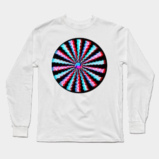 Handmade spiral with rgb effect mandala art Long Sleeve T-Shirt